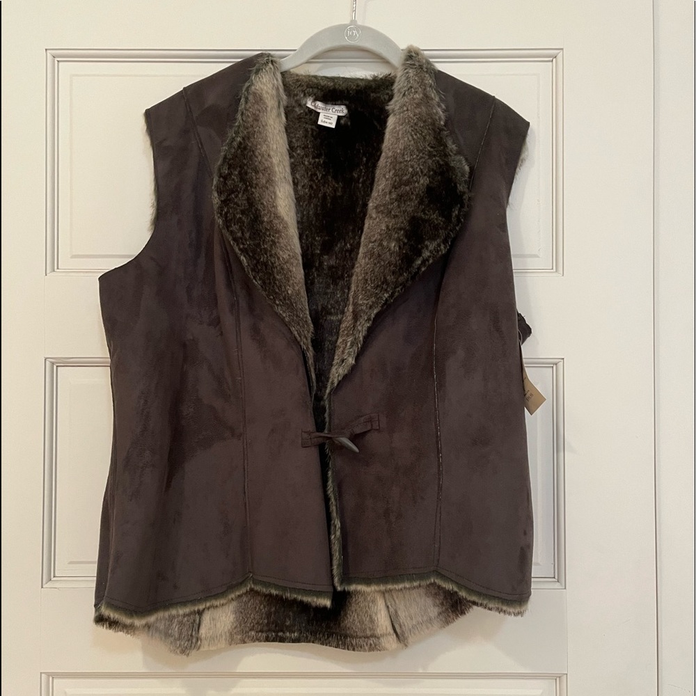 Faux shearling vest